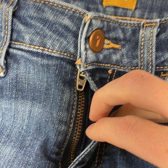 Pilcro and the Letterpress Jeans Skinny Dark Wash Blue Skinny Size 28 - Picture 8 of 14